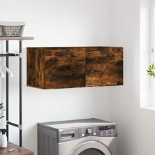 Wandkast 80x36,5x35 cm bewerkt hout gerookt eikenkleurig