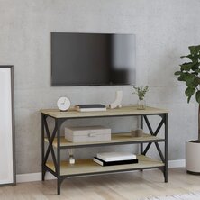 Tv-meubel 80x40x50 cm bewerkt hout sonoma eikenkleurig