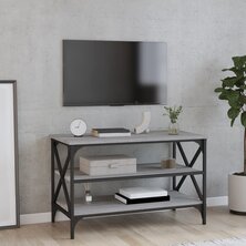 Tv-meubel 80x40x50 cm bewerkt hout grijs sonoma eikenkleurig