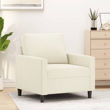 Fauteuil 60 cm fluweel cr&egrave;mekleurig