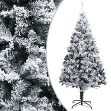 Kunstkerstboom met sneeuwvlokken 300 cm PVC groen