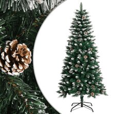 Kunstkerstboom met standaard 120 cm PVC groen