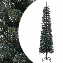 Kunstkerstboom met standaard smal 180 cm PVC groen