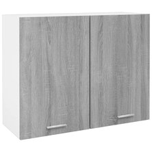 Hangkast 80x31x60 cm bewerkt hout grijs sonoma eikenkleurig