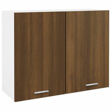 Hangkast 80x31x60 cm bewerkt hout bruin eikenkleur