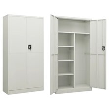 Lockerkast 90x40x180 cm staal lichtgrijs