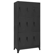 Lockerkast 90x45x180 cm staal antracietkleurig