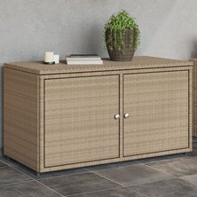 Tuinkast 110x55x60,5 cm poly rattan beige