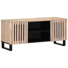 Tv-meubel 105x34x46 cm massief mangohout wit