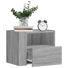 Nachtkastjes 2 st wandgemonteerd 45x30x35 cm grijs sonoma eiken