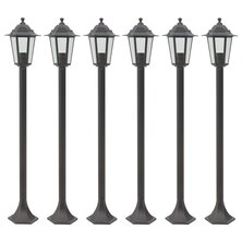 Paalverlichting voor tuin E27 110 cm aluminium brons 6 st