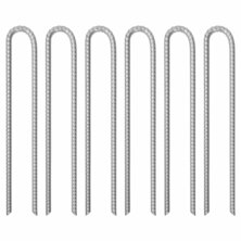 Tentharingen 6 st U-vormig &Oslash;12 mm 41,5 cm gegalvaniseerd staal