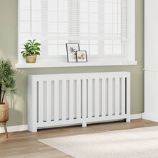 Radiatorombouw 175x20x82 cm bewerkt hout wit