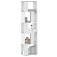 Boekenkast 5-laags 45x23,5x162,5 cm bewerkt hout wit