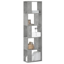 Boekenkast 5-laags 45x23,5x162,5 cm bewerkt hout betongrijs