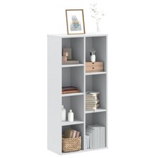 Boekenkast 50x25x105 cm bewerkt hout wit