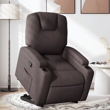 Sta-op-stoel verstelbaar stof donkerbruin
