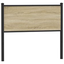 Hoofdbord 107 cm bewerkt hout en staal sonoma eikenkleurig