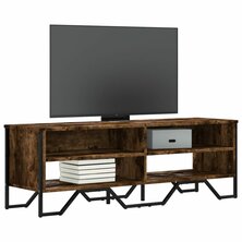 Tv-meubel 122x34x41 cm bewerkt hout gerookt eikenkleurig