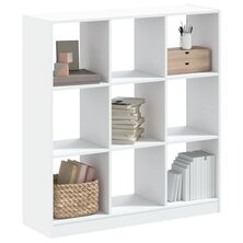 Boekenkast 102x32x108 cm bewerkt hout wit