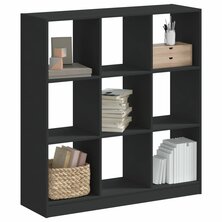 Boekenkast 102x32x108 cm bewerkt hout zwart