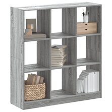 Boekenkast 102x32x108 cm bewerkt hout grijs sonoma eikenkleurig