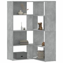 Boekenkast 4-laags hoek 85x85x140 cm bewerkt hout betongrijs