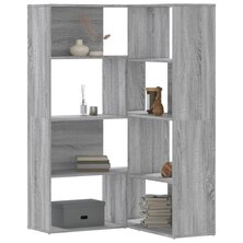 Boekenkast 4-laags hoek 85x85x140 cm bewerkt hout grijs sonoma