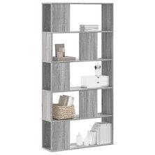 Boekenkast 5-laags 80,5x23,5x162,5 cm bewerkt hout grijs sonoma