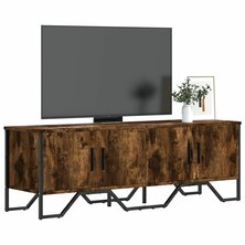 Tv-meubel 122x34x41 cm bewerkt hout gerookt eikenkleurig