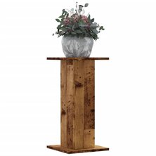 Plantenstandaards 2 st 30x30x60 cm bewerkt hout oud houtkleurig