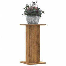 Plantenstandaards 2 st 30x30x60 cm hout artisanaal eiken