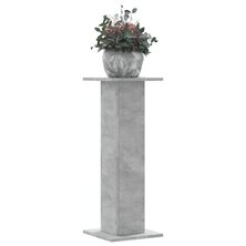 Plantenstandaards 2 st 30x30x80 cm bewerkt hout betongrijs