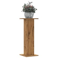 Plantenstandaards 2 st 30x30x80 cm hout artisanaal eiken