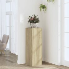 Plantenstandaard 33x33x100 cm bewerkt hout sonoma eikenkleurig