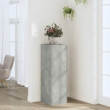 Plantenstandaard 33x33x100 cm bewerkt hout betongrijs