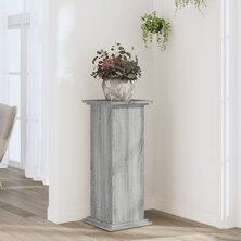 Plantenstandaard 33x33x80 cm bewerkt hout grijs sonoma eiken