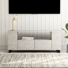 Tv-meubel 120x35x48 cm bewerkt hout betongrijs