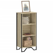 Boekenkast 50x31x106 cm bewerkt hout sonoma eikenkleurig