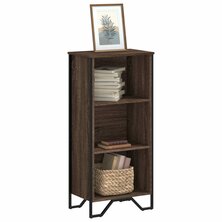 Boekenkast 50x31x106 cm bewerkt hout bruin eikenkleurig