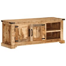 Tv-meubel 110x35x45 cm massief ruw mangohout