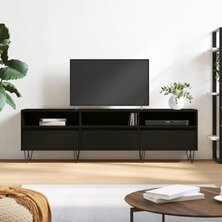 Tv-meubel 150x30x44,5 cm bewerkt hout zwart