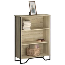 Boekenkast 80x31x106 cm bewerkt hout sonoma eikenkleurig