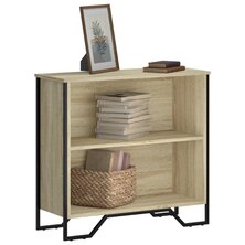 Boekenkast 80x31x74,5 cm bewerkt hout sonoma eikenkleurig