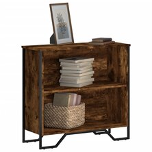 Boekenkast 80x31x74,5 cm bewerkt hout gerookt eikenkleurig