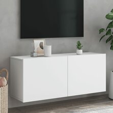 Tv-meubel wandgemonteerd 100x30x41 cm wit