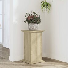 Plantenstandaard 33x33x60 cm bewerkt hout sonoma eikenkleurig