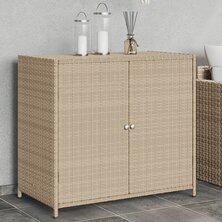 Tuinkast 83x45x76 cm poly rattan beige