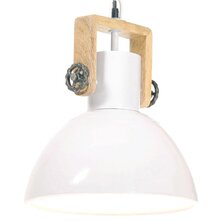 Hanglamp industrieel rond 25 W E27 30 cm wit