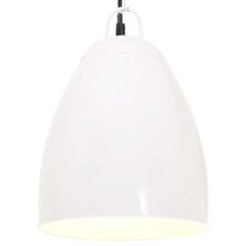 Hanglamp industrieel rond 25 W E27 32 cm wit